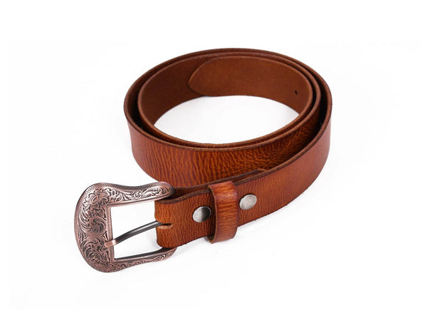 Irving Leather Belt - Brown - Aaron Leather Goods