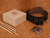 Fontana Leather Belt - Walnut Brown - Aaron Leather Goods