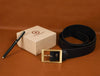 Tacoma Leather Belt - Black - Aaron Leather Goods