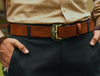 Irving Leather Belt - Brown - Aaron Leather Goods