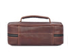 Premium Brown Leather Dopp Kit with Handle - Aaron Leather Goods