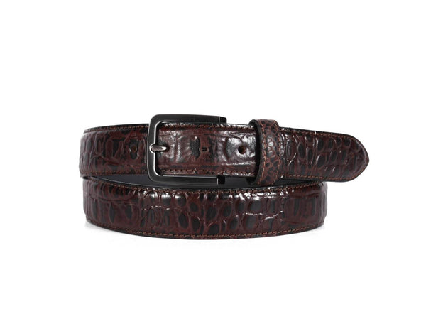 Aascent Premium Leather Wallet and Belt Combo Set - Brown - Aaron Leather Goods