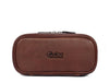 Premium Brown Leather Dopp Kit with Handle - Aaron Leather Goods