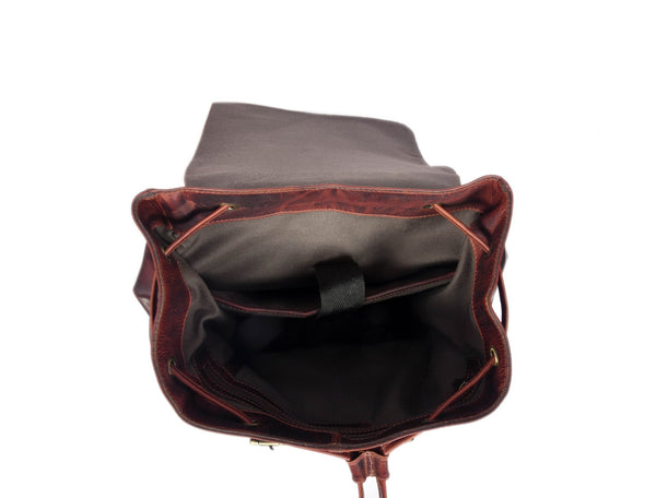Vintage Full - Grain Leather Backpack – Travel, Work & Laptop Bag - Aaron Leather Goods