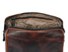 Aaron Reserve Vintage Leather Toiletry Bag – Full-Grain Dual Tone Travel Dopp Kit