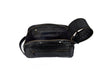 Aubrielle Leather Toiletry Bag - Black Croco - Aaron Leather Goods
