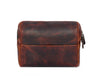 Aaron Reserve Vintage Leather Toiletry Bag – Full-Grain Dual Tone Travel Dopp Kit