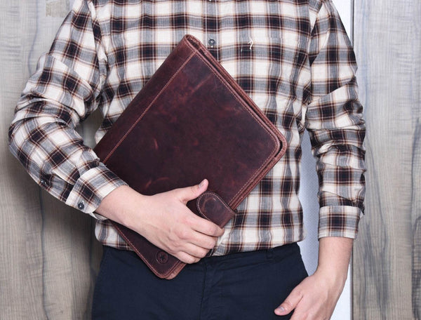Burgos Leather Organizer - Walnut Brown - Aaron Leather Goods