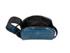 Aubrielle Leather Toiletry Bag - Blue Croco - Aaron Leather Goods
