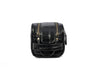 Aubrielle Leather Toiletry Bag - Black Croco - Aaron Leather Goods
