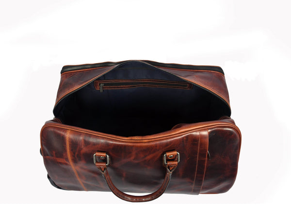 TerraCraft Leather Trolley Bag - Multicolor - Aaron Leather Goods
