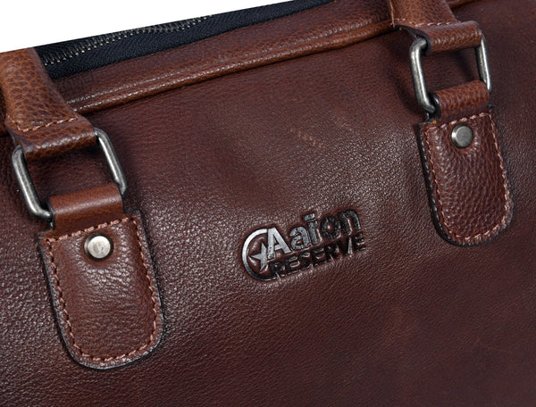 TerraCraft Leather Trolley Bag - Multicolor - Aaron Leather Goods