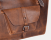 Vintage Leather Satchel Tote with Crossbody Strap - Aaron Leather Goods