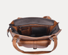 Vintage Leather Satchel Tote with Crossbody Strap - Aaron Leather Goods