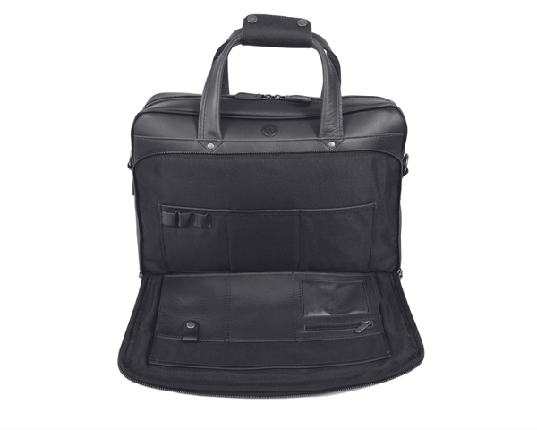 Premium Black Leather Laptop Bag – Stylish Office Briefcase