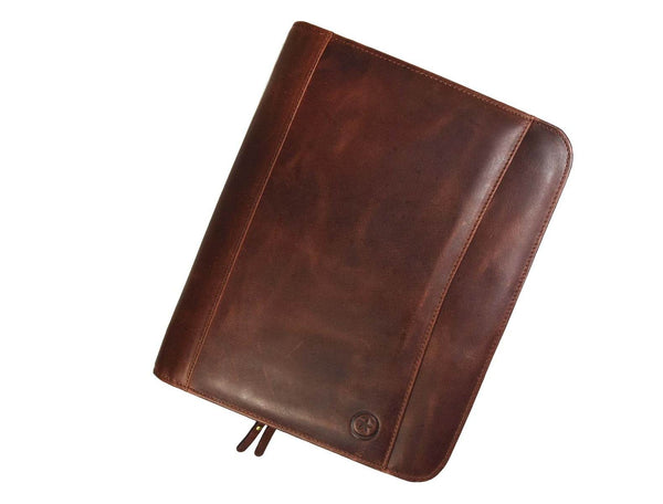 Vittoria Leather Organizer - Walnut Brown - Aaron Leather Goods