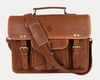 Ancona Leather Office Bag 15" - Gingerbread - Aaron Leather Goods