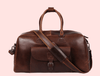 Velour Full Grain Leather Travel Duffle Bag