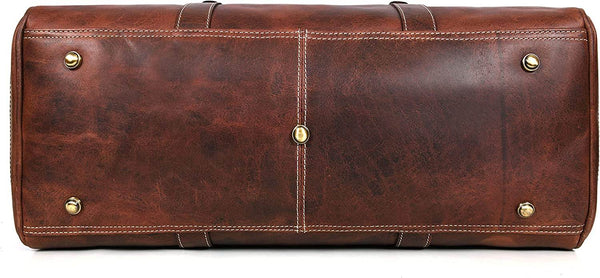 Leather Travel Duffel Bag: Versatile Father's Day Gift - Aaron Leather Goods - Aaron Leather Goods
