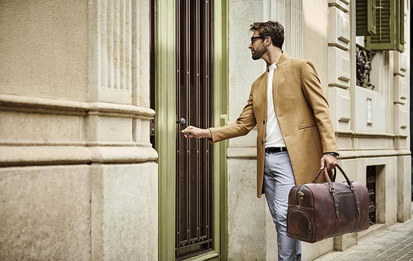 Leather Travel Duffel Bag: Versatile Father's Day Gift - Aaron Leather Goods - Aaron Leather Goods