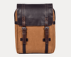Rustic Rover Waxed Canvas Leather Backpack - Aaron Leather Goods