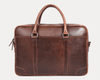 Broadway Leather Office Bag – Walnut Brown - Aaron Leather Goods
