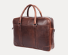Broadway Leather Office Bag – Walnut Brown - Aaron Leather Goods