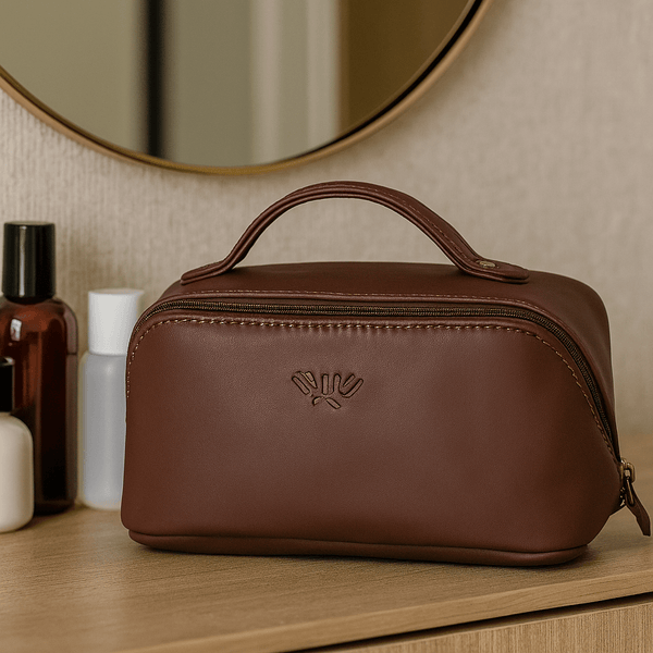 Premium Leather Dopp Kit for Men Travel Bag - Aaron Leather Goods