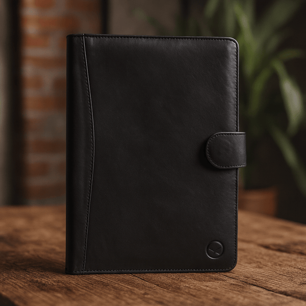 Marsala Leather Organizer - Black - Aaron Leather Goods