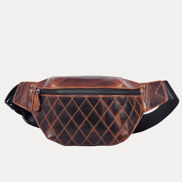 Ascend Quilted Leather Fanny Bag - Aaron Leather Goods