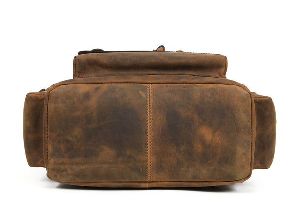 Premium Full-Grain Leather Laptop Backpack by Aaron Leather Goods - Aaron Leather Goods