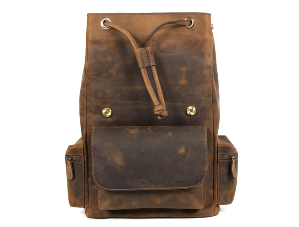 Premium Full-Grain Leather Laptop Backpack by Aaron Leather Goods - Aaron Leather Goods