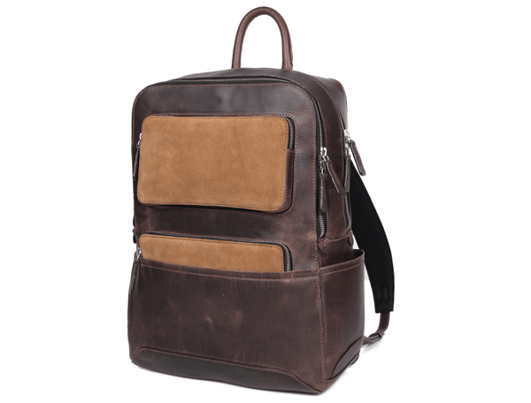 Aaron Leather Goods – Premium Leather and Suede Backpack - Aaron Leather Goods