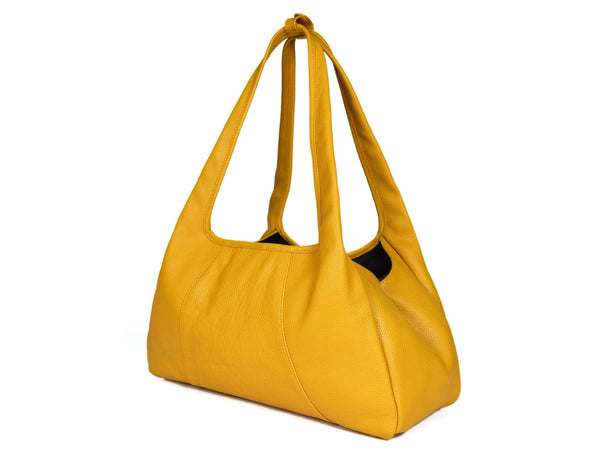 Premium Women’s Leather Shoulder Tote – Spacious Hobo Handbag for Work & Travel - Aaron Leather Goods