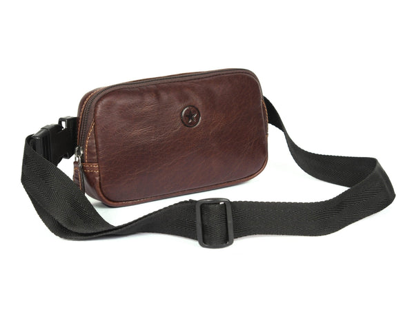 Vintage Leather Waist Bag – Compact Style with Everyday Utility. BUY 1 GET 1 FREE - Aaron Leather Goods