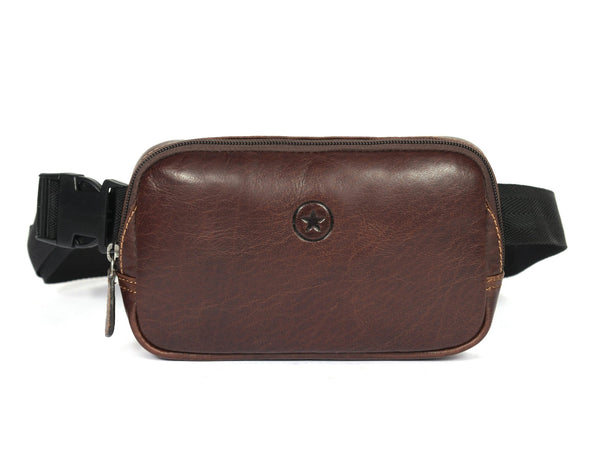 Vintage Leather Waist Bag – Compact Style with Everyday Utility. BUY 1 GET 1 FREE - Aaron Leather Goods