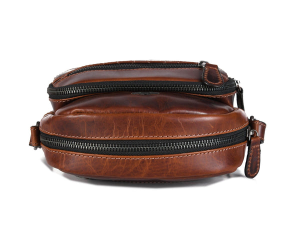 Vintage Quilted Leather Crossbody Bag – Compact & Stylish Everyday Companion. Buy 1 GET 1 - Aaron Leather Goods