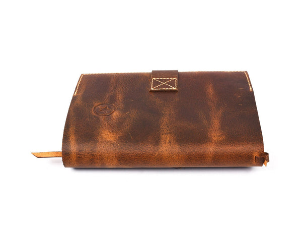 Rustic Leather Journal Notebook – Refillable Diary 5x7 & 6x8 Inches - Aaron Leather Goods