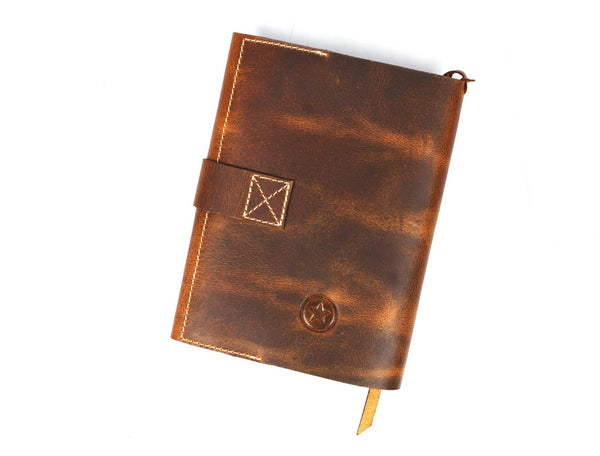 Rustic Leather Journal Notebook – Refillable Diary 5x7 & 6x8 Inches - Aaron Leather Goods