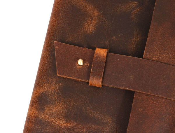 Rustic Leather Journal Notebook – Refillable Diary 5x7 & 6x8 Inches - Aaron Leather Goods