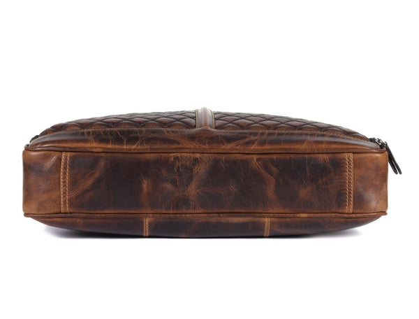 Classic Leather Laptop Briefcase by Aaron Leather Goods - Aaron Leather Goods