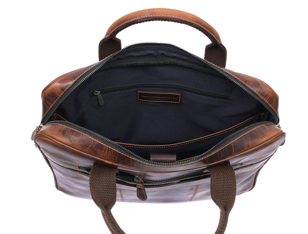 Quilted Leather Portfolio & Toiletry Bag Combo - Aaron Leather Goods