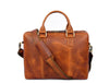 Aaron Leather Goods Full - Grain Leather Office Bag – Sleek Black Laptop Briefcase for Men - Aaron Leather Goods