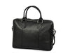 Aaron Leather Goods Full - Grain Leather Office Bag – Sleek Black Laptop Briefcase for Men - Aaron Leather Goods