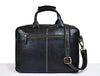 Black Leather Office Bag for Men – 16 Inch Laptop Bag - Aaron Leather Goods