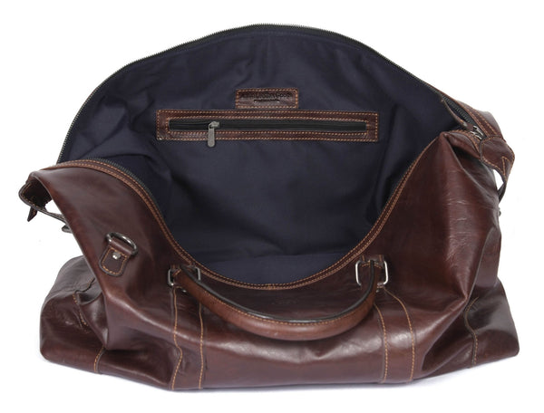 Premium Leather Duffle Bag - Aaron Leather Goods