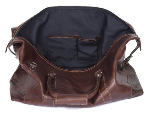 Premium Leather Duffle Bag - Aaron Leather Goods