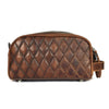 Quilted Leather Portfolio & Toiletry Bag Combo - Aaron Leather Goods