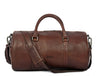 Leather Round Duffle Bag - Aaron Leather Goods