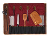 Marchena Canvas Knife Roll - Raspberry - Aaron Leather Goods